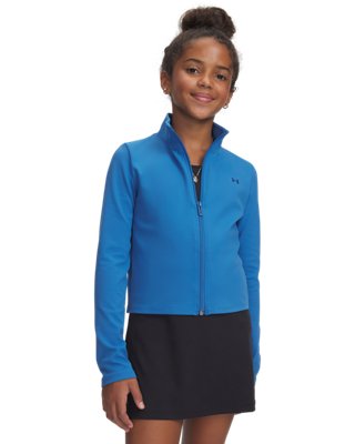 Under Armour Girls Blue Motion ' Full Zip Aegean / Blackout Navy Ylg (59 - 63 In)