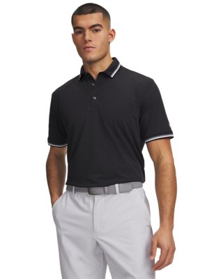 Polo Under Armour ArmourDry Rib pour homme Noir / Blanc M