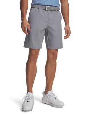 Under Armour Men's Gray Matchplay Tapered Shorts Steel / White 34