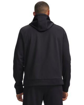 Мужское худи Under Armour Armour Fleece® Big Logo, цвет: Чёрный / Белый — фото 2