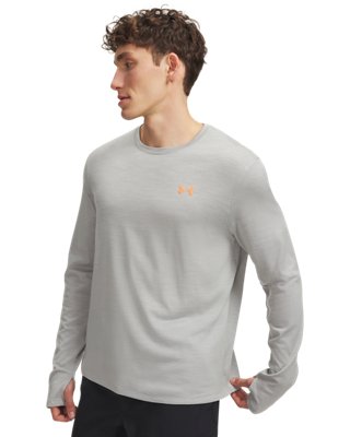 Haut à manches longues Under Armour Explor Regulator en laine pour homme Titanium / Dusty Coral S