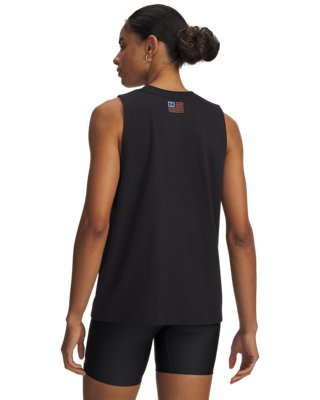 Женский топ Under Armour UA Freedom 1776, цвет: Чёрный / Белый — фото 2