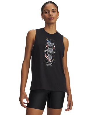 Женский топ Under Armour UA Freedom 1776, цвет: Чёрный / Белый — фото 1