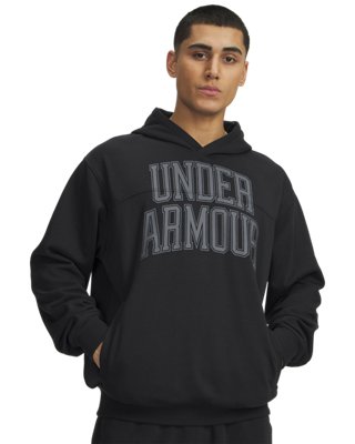 Under Armour Rival Fleece Grafik Hoodie für Herren Schwarz / Castlerock XXL