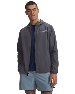 Under Armour Men's Gray Velociti Storm Jacket Castlerock / Reflective Xl
