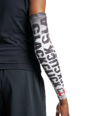 Детские аксессуары Under Armour UA Game Day Armour Pro Padded Elbow Sleeve, цвет: Слоновая кость / Красный — фото 2