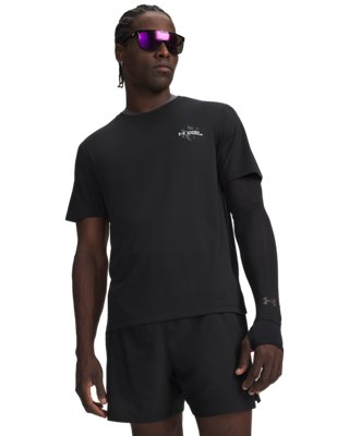Haut à manches courtes Under Armour Velociti Run Cube pour homme Noir / réfléchissant M