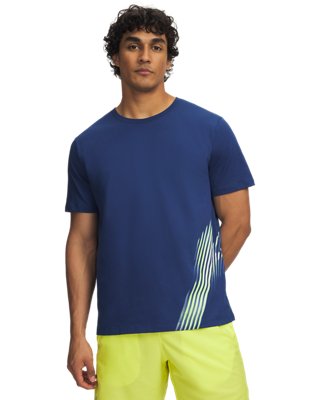 Haut à manches courtes Under Armour Velociti Flash Logo pour homme Noirout Bleu Marine / réfléchissant M