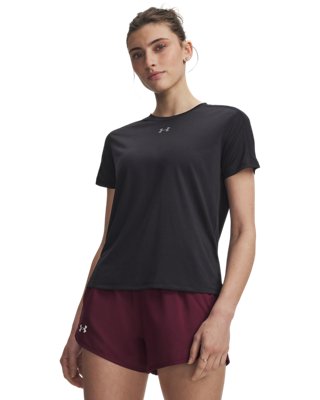 Haut à manches courtes Under Armour Velociti Reflect pour femme Noir / réfléchissant M