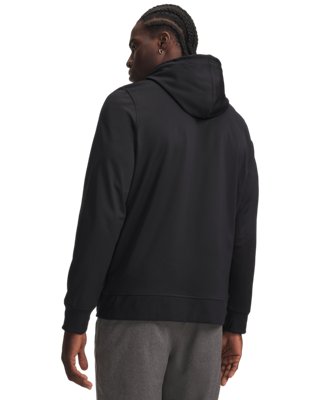 Мужское худи Under Armour UA Tricot Branded, цвет: Чёрный / Белый — фото 2