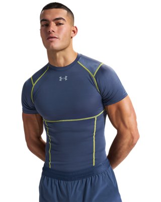 Haut de compression à manches courtes HeatGear® Elite pour homme Downpour Gris / Flash Light / réfléchissant M