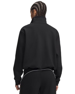 Женская куртка Under Armour UA Knit Track, цвет: Чёрный / Белый — фото 2