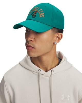 Мужская кепка Under Armour UA Blitzing 3.0 Collegiate Stretch Fit, цвет: Бирюзовый / Белый — фото 2