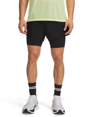 Short 2-en-1 Under Armour HB Run pour homme Ultimate Noir / réfléchissant S