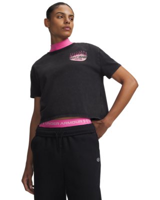 UA HB Run Heavyweight Wash Tour Women's Short Sleeve
