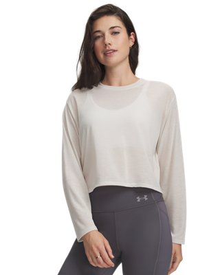 Haut à manches longues Under Armour HB Run Aeris pour femme Summit Blanc / réfléchissant M