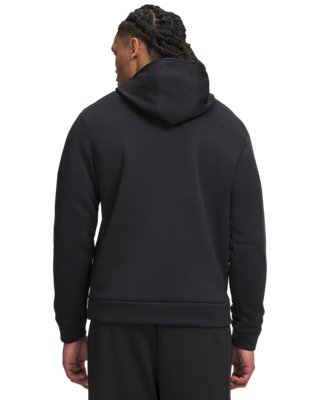 Мужское худи Under Armour UA Freedom Armour Fleece® Emboss, цвет: Чёрный — фото 2