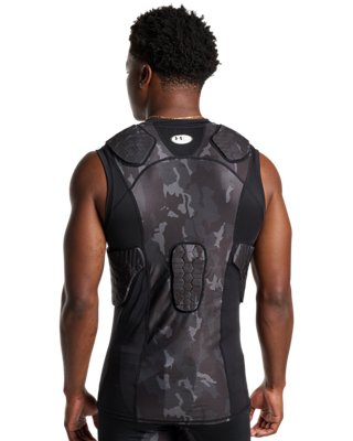 Мужской топ Under Armour UA Game Day Armour Pro 5-Pad, цвет: Чёрный / Тёмно-серый — фото 2