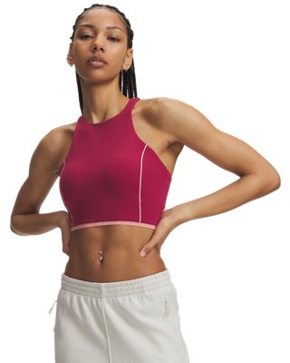 Женский топ Under Armour UA Meridian Mesh, цвет: Бордово-красный / Розовый — фото 1