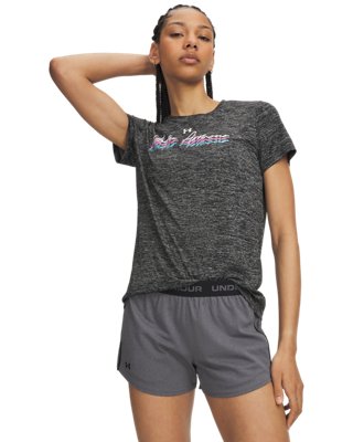 UA Tech Twist Script Graphic Women's Short Sleeve