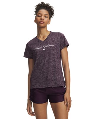 UA Tech Twist Graphic Women's V-Neck Short Sleeve