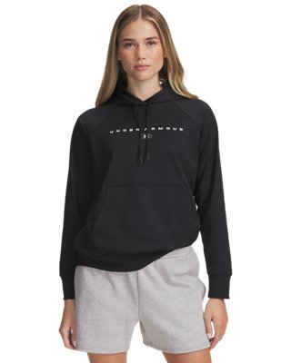 Женская худи Under Armour Tricot Branded, цвет: Чёрный / Белый