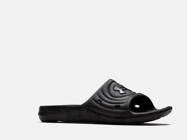 Under Armour UA Locker BLACK Camo Slides Sandals 3024449-002 SIZE 18 NWT Under Armour Locker Camo UA Men main image 3
