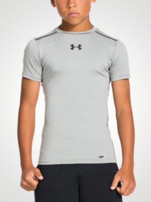 Boys Under Armour HeatGear Short Sleeve Graphic Tee Shirt Athletic Top M L Youth 